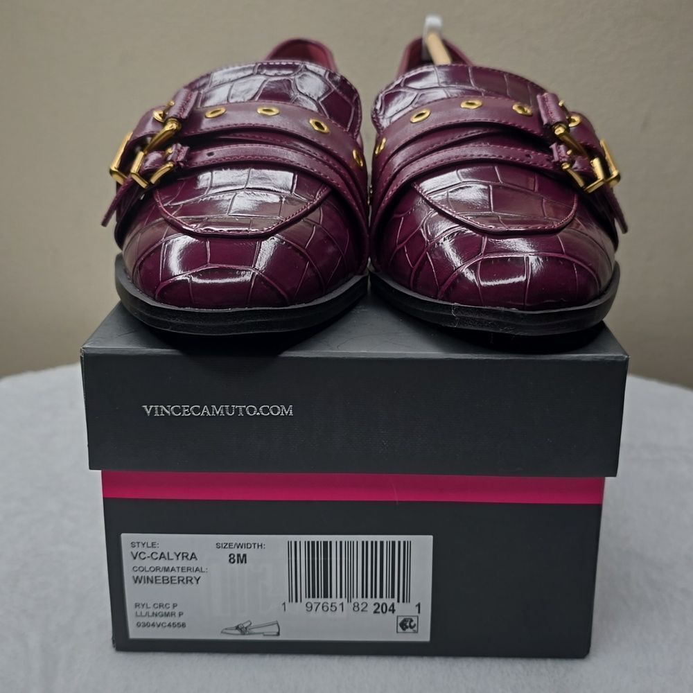 NIB Vince Camuto Calyra Slip-On Loafer Color Wineberry - Picture 8 of 9